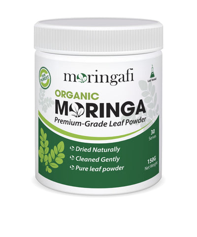 3-Pack Organic Moringa Leaf Powder (150g)
